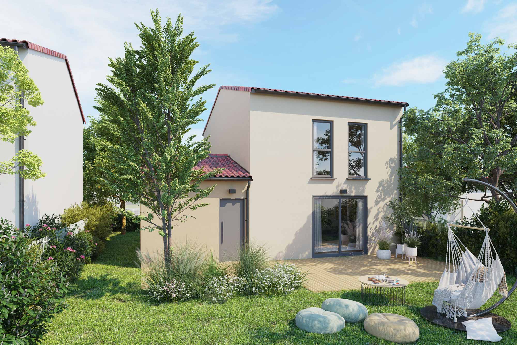 maison-individuelle-acheter-gimont-jardin-terrasse-bois-duplex